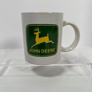 John Deere mug-white coffee mug with John‎ Deere logo on both sides
